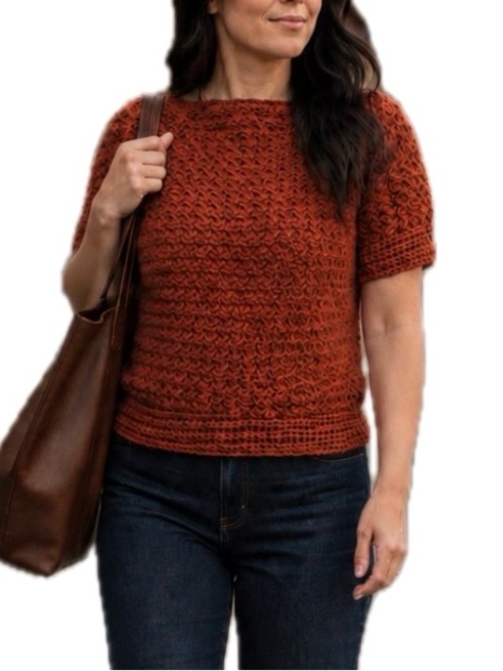 Hand Knit Sweater.‎ Size M